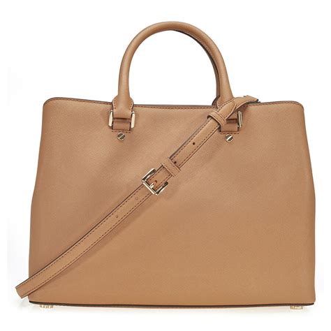 michael kors savannah saffiano leather satchel acorn|Savanah Large Saffiano Leather Satchel .